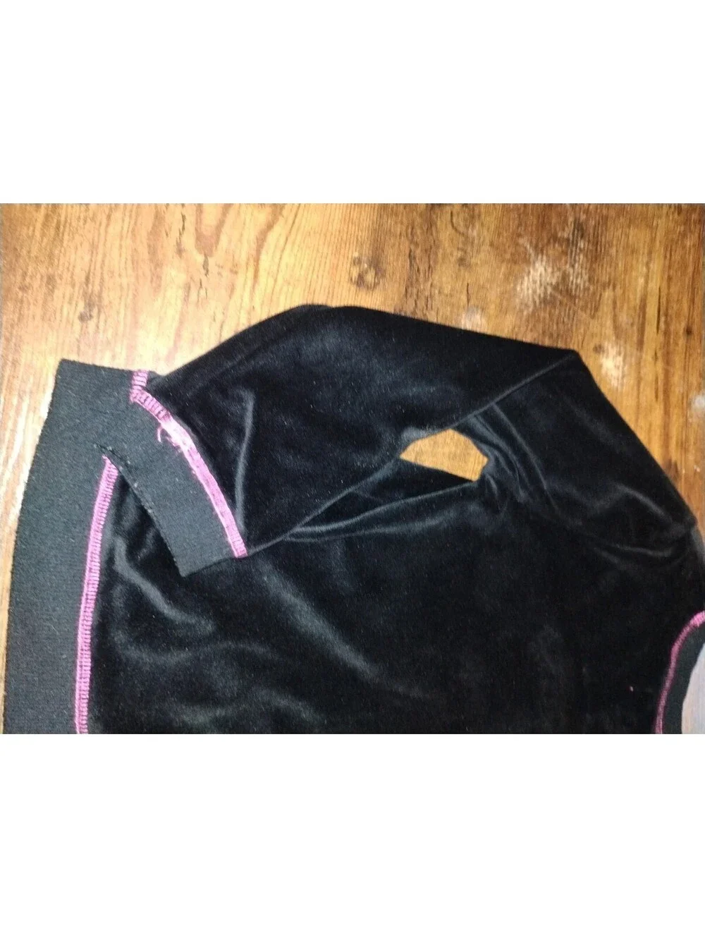 Betsey Johnson Black Velvet Sweater with Rainbow and Cloud Sequin Design, Size S
